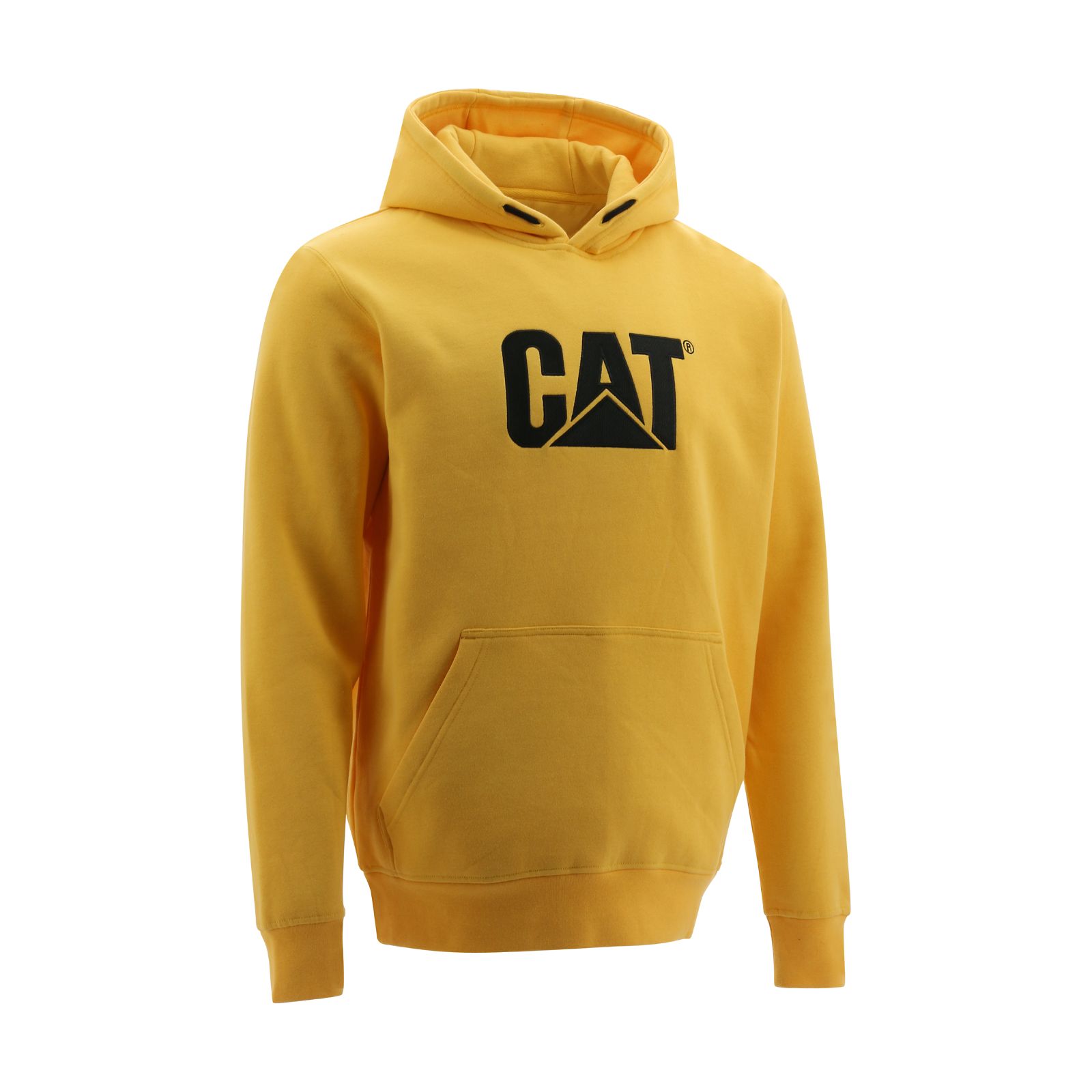 Caterpillar Clothing Pakistan - Caterpillar Trademark Hooded Mens Sweatshirts Yellow (260714-MCT)